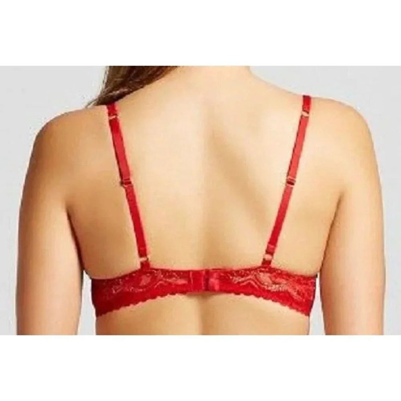 34B Gilligan & O'Malley Padded Push-Up Balconette Underwire Bra Salsa NWT New - Picture 5 of 5